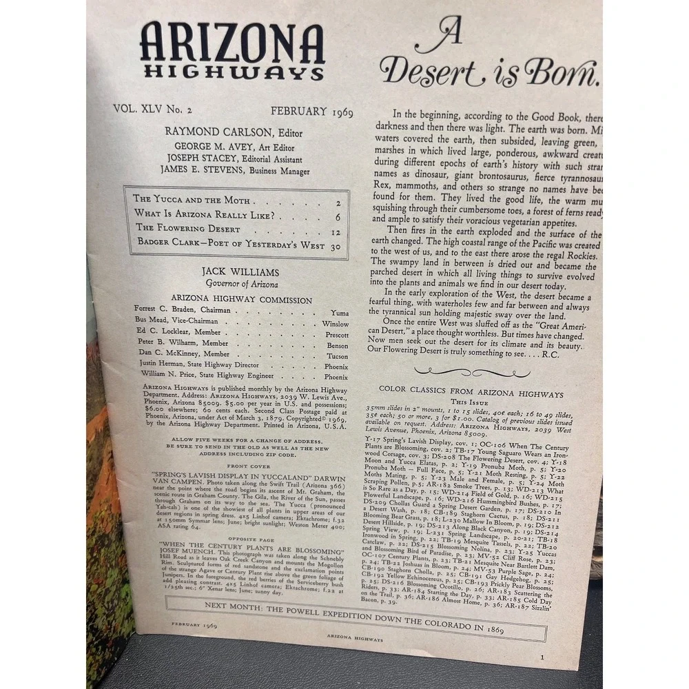 Arizona‎ Highways February 1969 The Flowering Desert